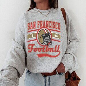 49ers San Francisco Football Sweatshirt Retro NFL Crewneck Niners Fan 79